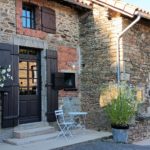 La Maison Nid. The front of the two houses which now make the single property.